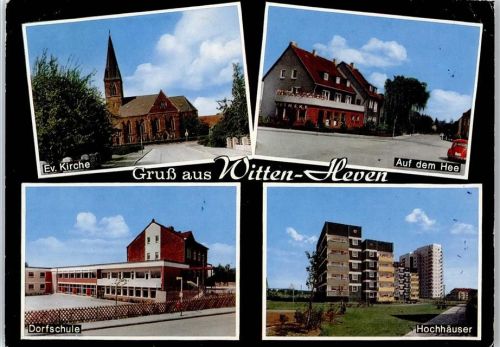 Witten Kirche, Auf dem Hee, Dorfschule, Hochhäuser