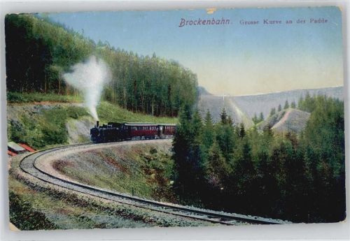 Brocken Brockenbahn, Große Kurve an der Padde