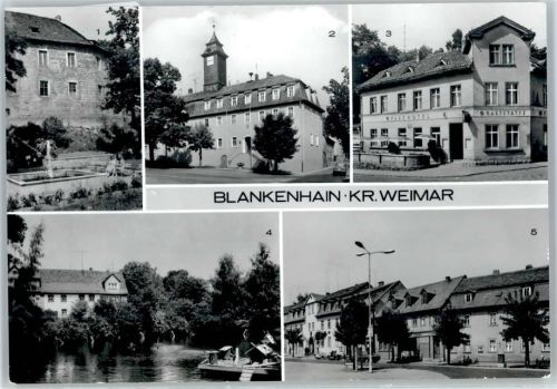 Blankenhain Anlagen am ehemaligen Schloß, Rathaus, Parkhotel, Parkteich, Ernst-Thälmann-Straße
