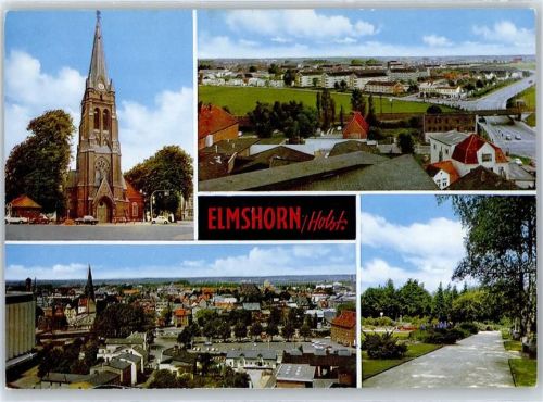 Elmshorn Kirche, Gesamtansicht, Parkparti