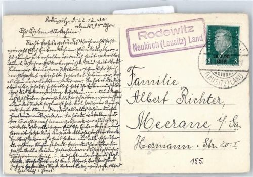 Neukirch Landpoststempel Rodewitz