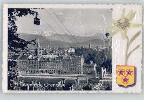 Grenoble Leporello, Wappen, Edelweiß, Seilbahn