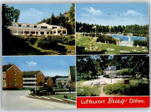 25712 W2224 Burg (Dithmarschen) - Gasthaus, Siedlung, Freibad