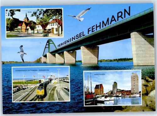 Fehmarn Burg, Fährbahnhof Puttgarden, Eisenbahn, Fehmarn-Kai, Burgstaaken, Fehmarnsund-Brücke