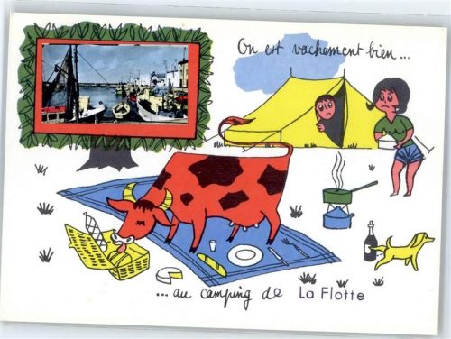 La Flotte Leporello, Humor Camping, Kuh, Hafen
