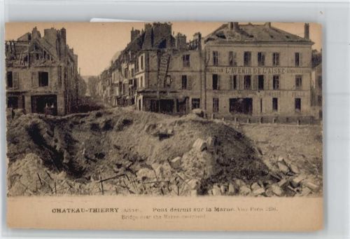Chateau-Thierry zerstörte Gebäude, WK I 1914-1915