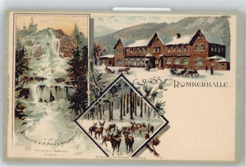 38640 W3380 Oker - Hotel Romkerhalle,Wasserfall, Wildfütterung am Forsthaus Schulenberg