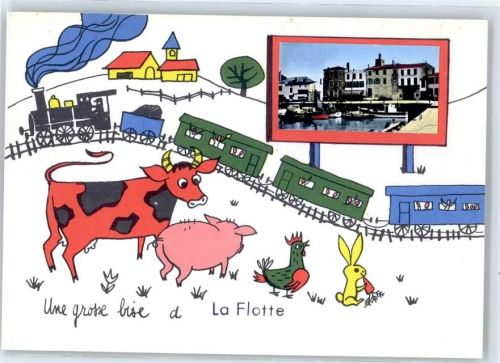La Flotte Leporello, Eisenbahn, Kuh, Schwein, Hahn, Hase, Hafen