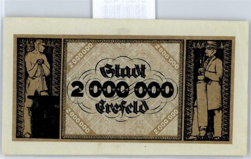 Notgeld 2 Millionen Mark , Krefeld