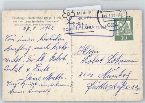 65779 W6233 Rettershof , Taunus - Landpoststempel