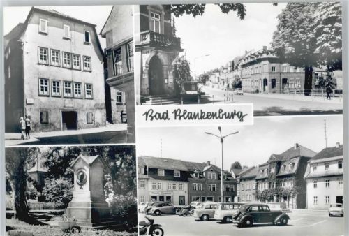 07422 O6823 Bad Blankenburg - Fröbelhaus, Bahnhofstraße, Markt, Fröbel- Denkmal