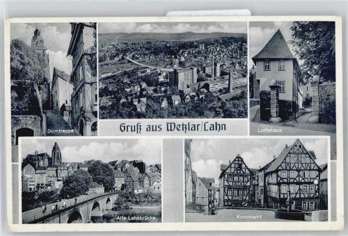 Wetzlar Domtreppe, Lottehaus, Alte Lahnbrücke, Kornmarkt