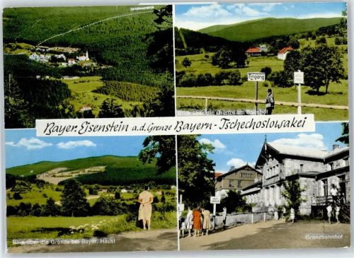 Bayerisch Eisenstein Gesamtansicht, Grenze, Grenzbahnhof
