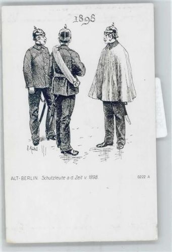 Berlin, unsortiert Schutzleute aus der Zeit von 1898