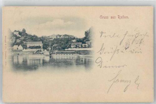 Rathen Kurort Schiff auf der Elbe