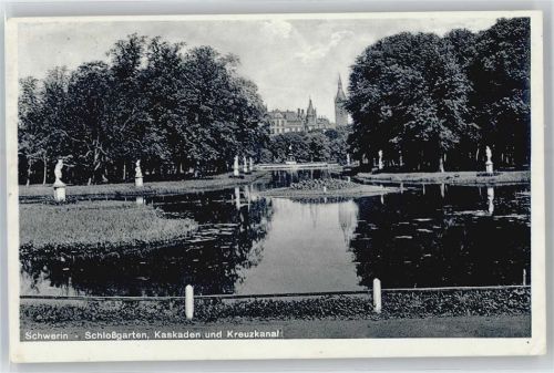 Schwerin Schloßgarten, Kaskaden, Kreuzkanal
