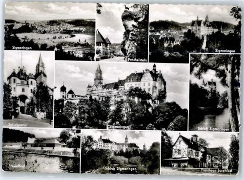 Sigmaringen Ortsansicht, Schloß, Strandbad