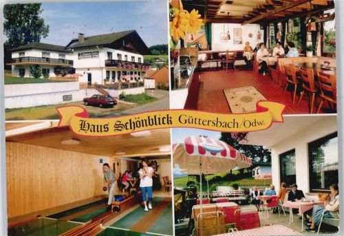 Güttersbach Café, Restaurant, Pension Haus Schönblick, Kegelbahn