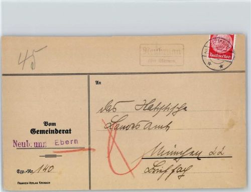 Eltmann Landpoststempel Neubrunn