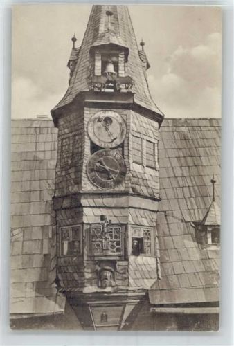 97199 W8703 Ochsenfurt - Kunstluhr am Rathaus, aus dem Jahre 1505
