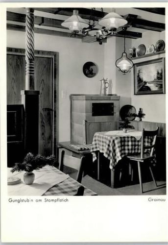 Untergrainau Gungstub'n am Stampfltisch