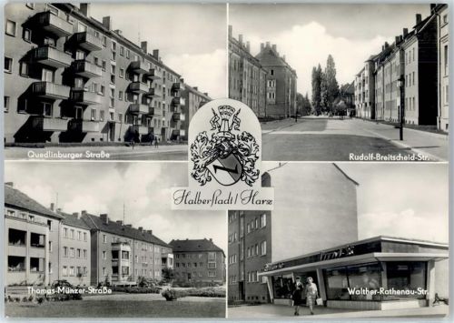 Halberstadt Quedlinburger Straße, Rudolf-Breitscheid-Straße, Thomas-Münzer-Straße, Walther-Rathenau-Straße