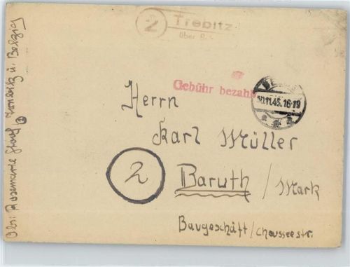 Belzig Landpoststempel Trebitz