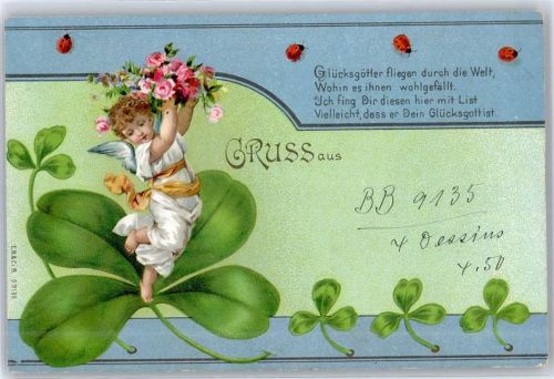 Kleeblätter, Marienkäfer, Glück AKU1