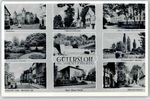 33330 W4830 Gütersloh - Rathaus, Botanischer Garten, Krankenhaus, Freilichtbühne