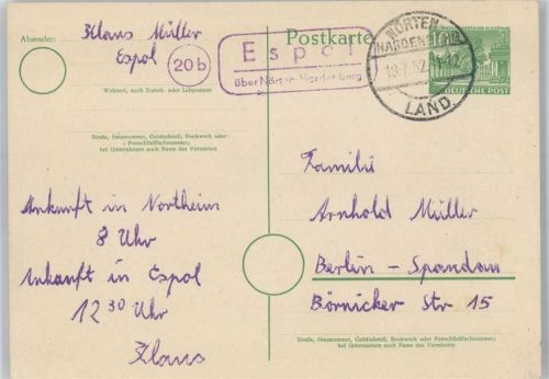 Espel Landpoststempel