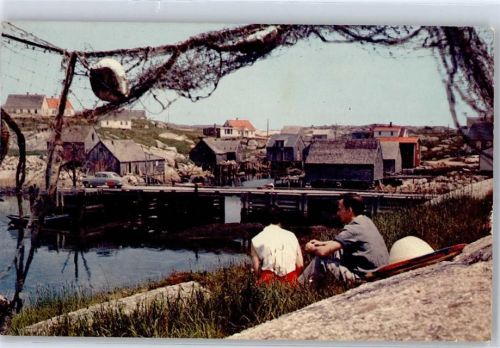 Halifax 1965 Fischernetze Hafen