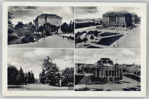 Zagreb Teilansichten: Hotel Esplanade, Stossmayorov, Opera