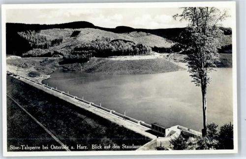 Osterode Söse-Talsperre Blick auf den Staudamm