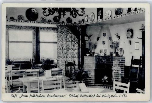 Rettershof Cafe Zum fröhlichen Landmann, Innen, kamin
