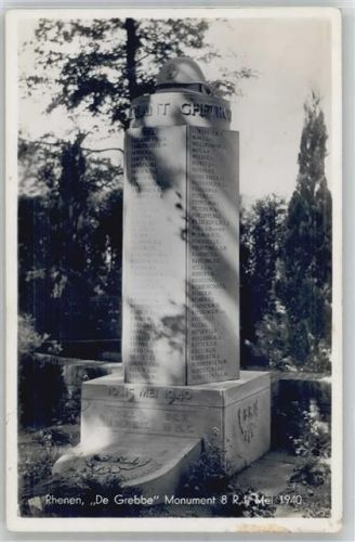 Rhenen De Grebbe, Monument 8 R.I. Mei 1940