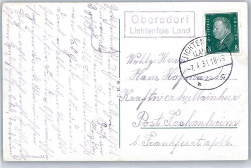 Obersdorf Landpoststempel, Basilika Wallfahrtskirche Vierzehnheiligen, Kloster Banz mit Hausen