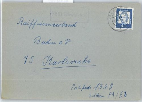 79736 W7884 Schweikhof - Landpoststempel