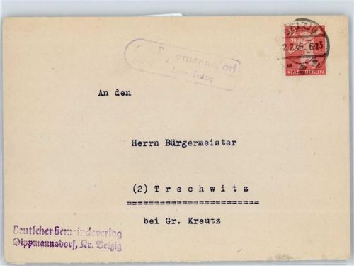 Belzig Landpoststempel Dippmannsdorf