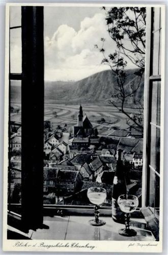 Bad Münster-Ebernburg Kirche, Ortsansicht, Blick von der Burgschenke
