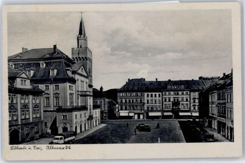 02708 O8700 Löbau - Markt, Kirche, Geschäfte