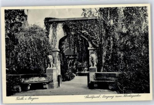 Fürth Stadtpark Eingang zum Klostergarten