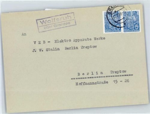 16775 O1430 Gransee - Landpoststempel Wolfsruh
