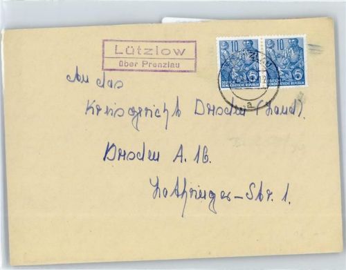 Prenzlau Landpoststempel Lützlow