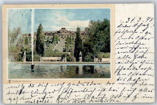 Potsdam 1898 Sanssouci gez.Tuz