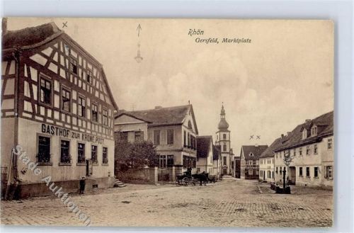 Gersfeld Marktplatz Gasthaus zur Krone Post Kirche