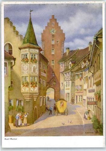 Meersburg sign. K. Mutter Obertor Gasthaus Zum Bären