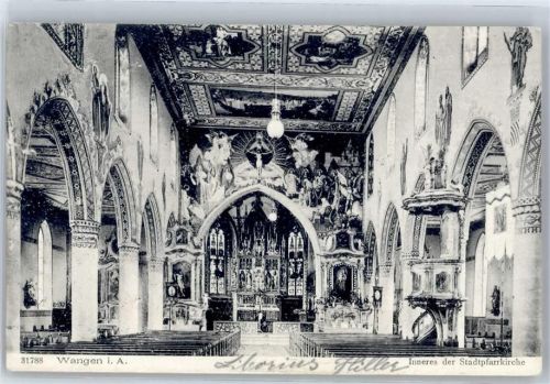 Wangen 1906, Stadtpfarrrkirche, Inneres