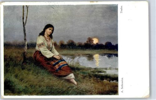 1914 Frau Touha sign. A. Setkowicz