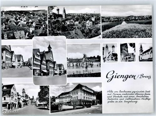 Giengen Straßenansicht Kirche