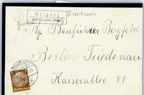 16845 O1900 Neustadt (Dosse) - Landpoststempel Altgarz